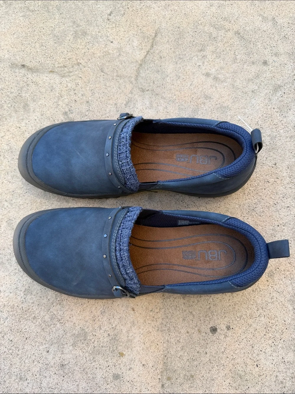 JAMBU Women's Mavis Memory Denim Blue  Slip on Sneakers Size 8